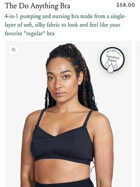 The Do Anything Bra – Nursing & Pumping Bra (Black) 3x
